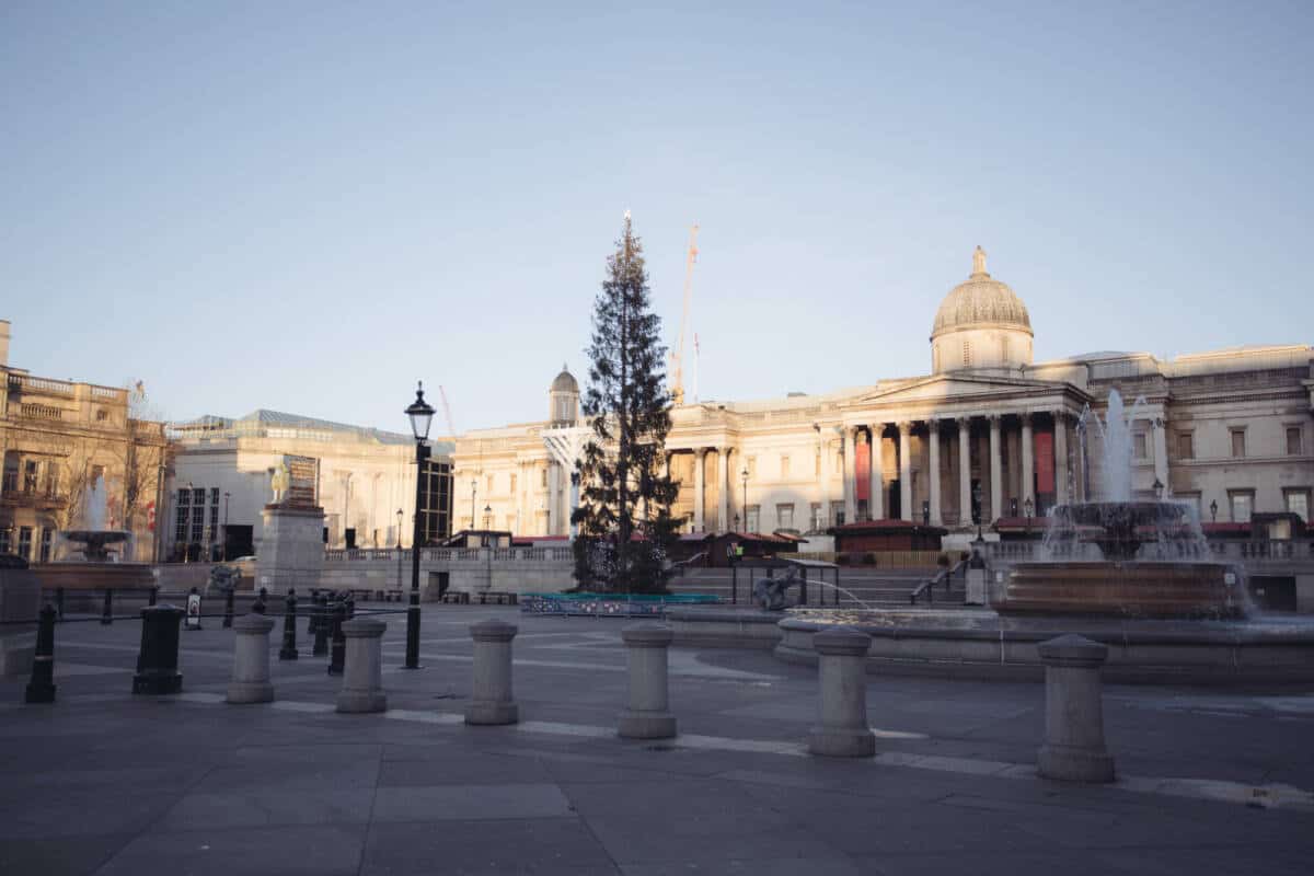 empty deserted london christmas day 